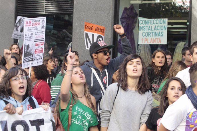 Huelga de estudiantes en Madrid