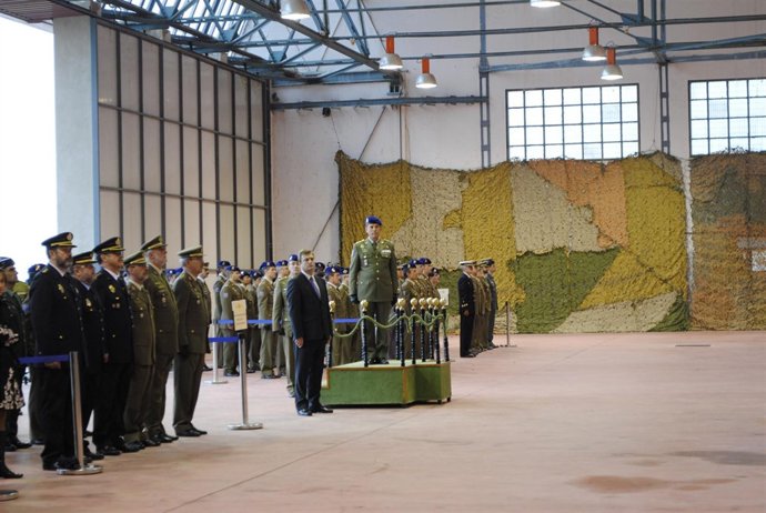 Imagen del acto celebrado en el Hangar de Helicópteros