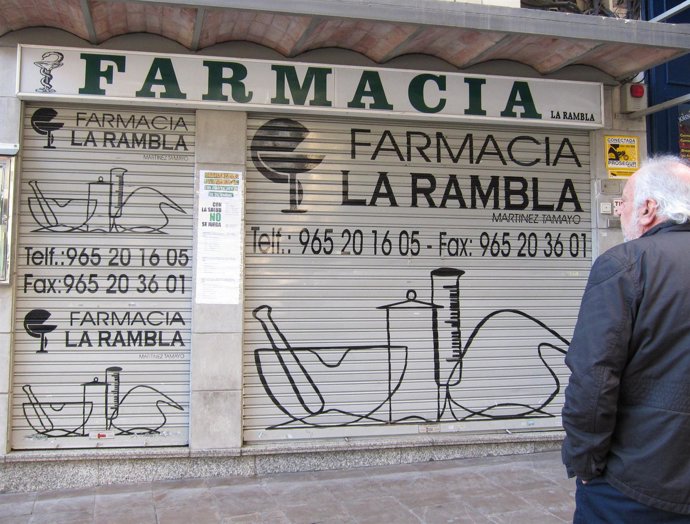 Una Farmacia Cerrada Con Motivo De La Huelga