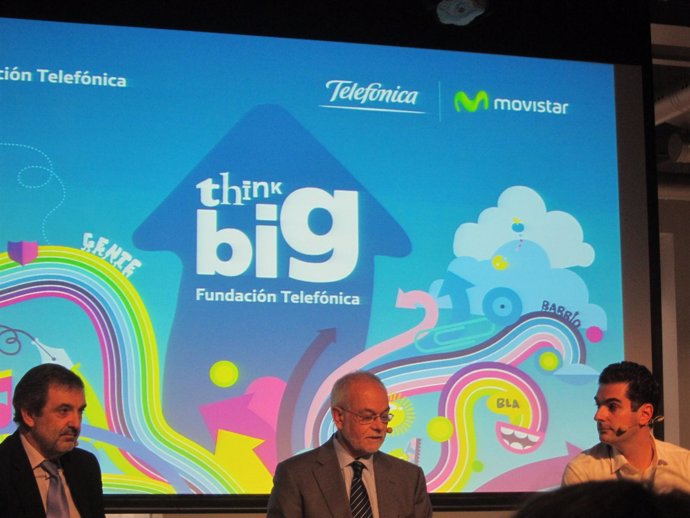 Gilpérez, Nadal y San Benito, durante la presentación de 'Think Big'