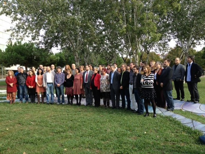 Candidatos de ERC a las elecciones catalanas 2012, con O.Junqueras