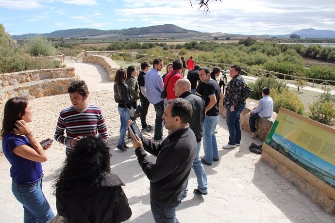 Los blogueros visitan la Laguna de Fuente de Piedra
