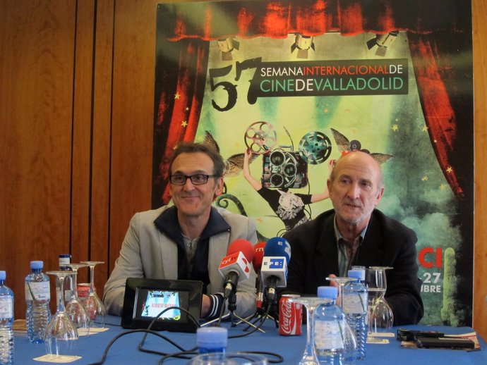 Iglesias y Angulo durante el encuentro con los periodistas en Valladolid