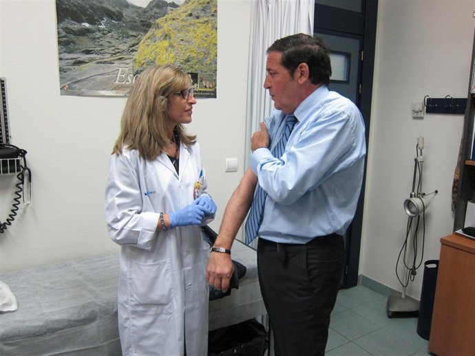 Sáez Aguado tras vacunarse contra la gripe