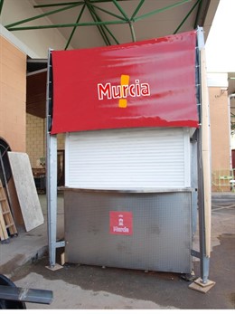 Caseta informativa en la Plaza de Santo Domingo 