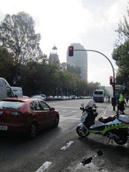 Control en semáforo en rojo