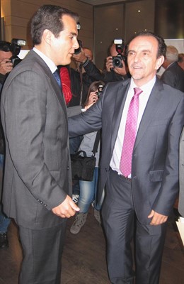 Nieto con el consejero de Turismo en un acto en Córdoba