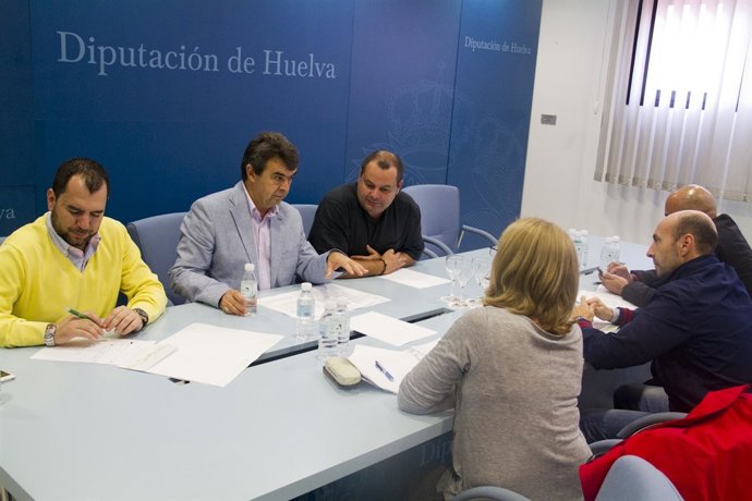 Comisión de trabajo en la Diputación de Huelva.