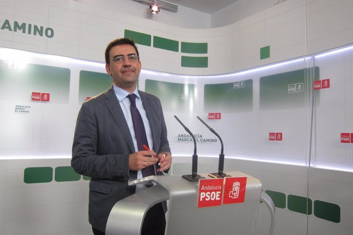 Mario Jiménez (PSOE-A), hoy en rueda de prensa