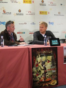 Samuli Edelmann en la rueda de prensa de 'Rumbo al Norte' en Seminci