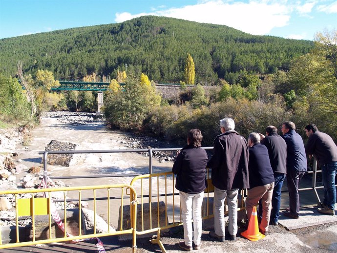 Representantes de la Diputación Provincial de Huesca visitan las zonas afectadas