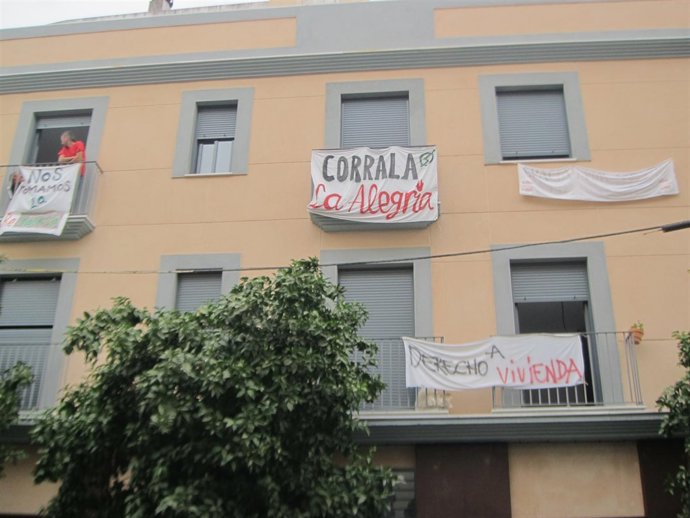 La Corrala Alegría, edificio ocupado de la calle Feria