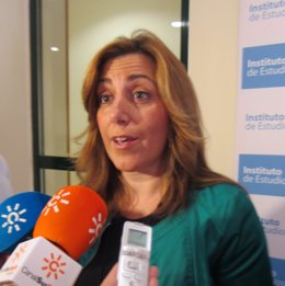 La consejera de Presidencia, Susana Díaz, hoy en Tomares