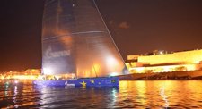 ESIMIT EUROPA (SLO) Crosses The Finish Line To Win Her Third Line-Honours In A R