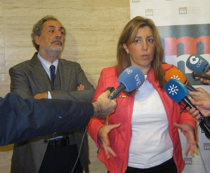 Susana Díaz y José Chamizo, este miércoles