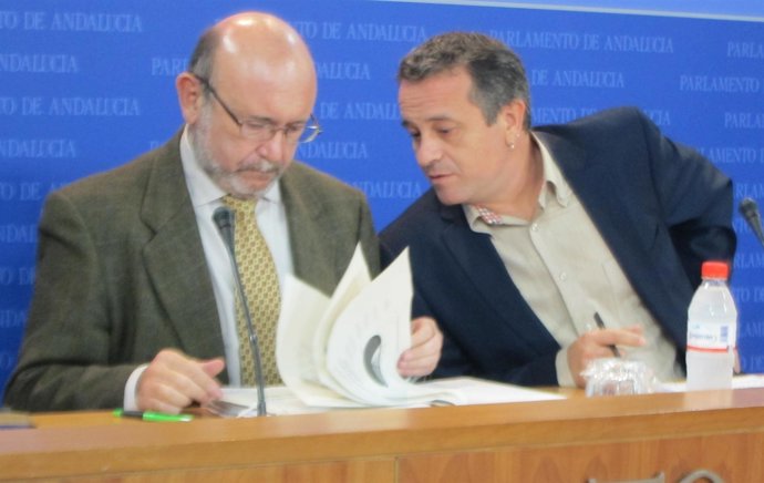 Ignacio García y José Antonio Castro hoy en el Parlamento