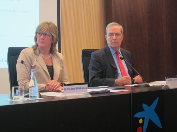 P.Fernández Bozal y el dtor gral de la Fundació La Caixa, J.Lanaspa