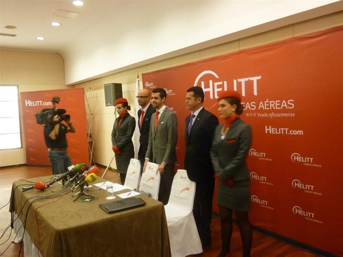 Abel Pizarro en la presentación de la ruta de Helitt Vitoria-Barcelona.