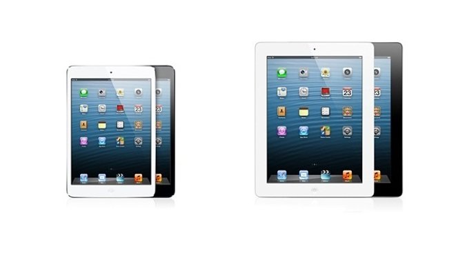 Ipad mini e iPad de cuarta generación