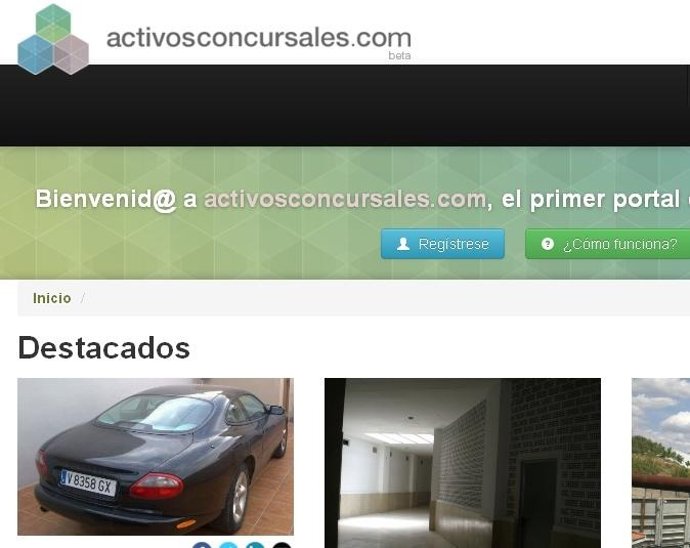 Página web de Activos Concursales