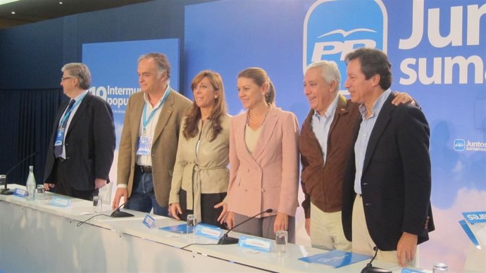 J.Cornet, E.González Pons, A.Sánchez-Camacho, M.D.Cospedal, J.Arenas, C.Floriano