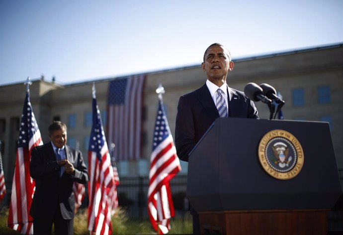 Obama durante el aniversario de los atentados del 11-s
