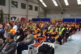 Voluntarios de Protección Civil en congreso en Calamocha