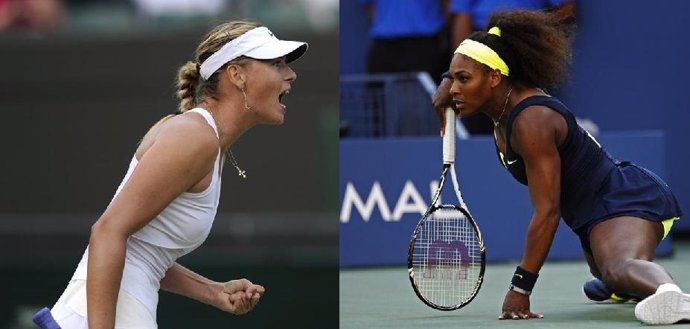Sharapova y Serena Williams, final del torneo de maestras