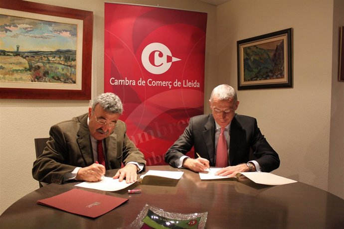 Joan Simó (Pte.Cámara De Lleida) Y Carles Roy (Dtor.Unilco)