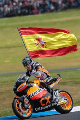Marc Márquez bandera GP Australia campeón Moto2