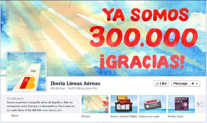 Facebook de Iberia