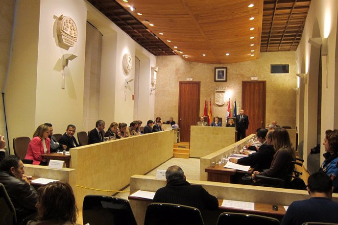 Sesión del pleno extraordinario de este lunes en el Ayuntamiento de Salamanca
