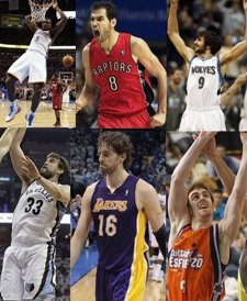 Montaje MONTAJE Serge ibaka  calderon marc gasol  pau  gasol  ricky rubio claver