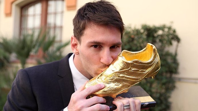 Leo Messi con la Bota de oro
