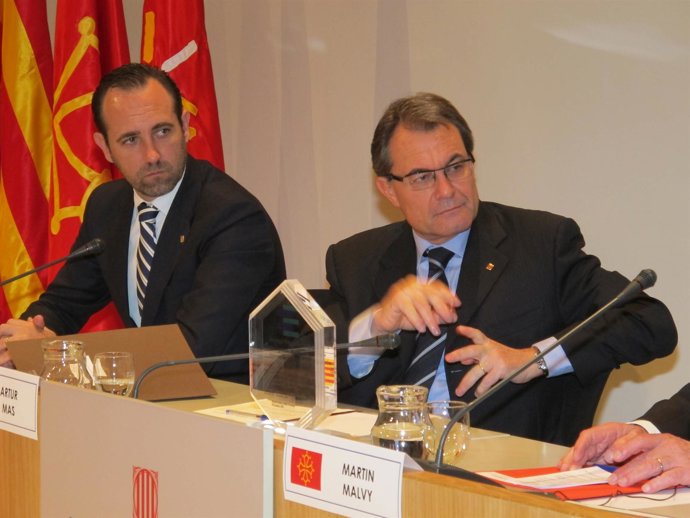 José Ramón Bauzá Y Artur Mas En La Reunión De La Euroregión
