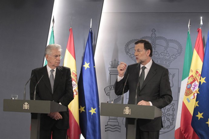 Mario Monti y Mariano Rajoy