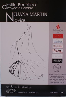 Cartel del desfile de Juana Martín a beneficio de Proyecto Hombre