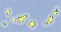 Aviso amarillo y naranja