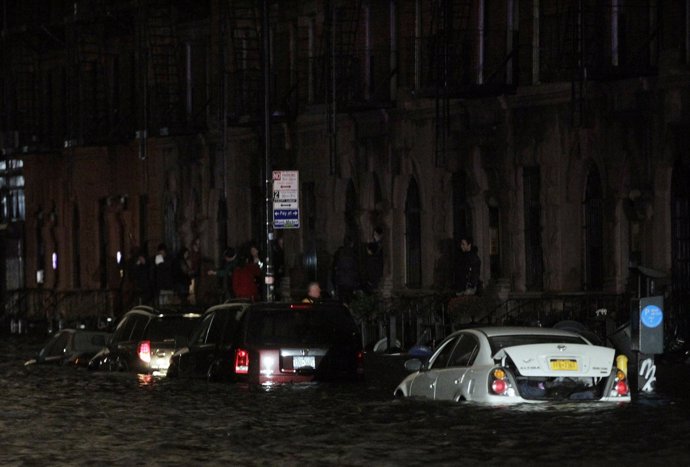 Inundación en Nueva York tras el paso del huracán Sandy