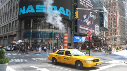 Cartel del Nasdaq en Times Square, Nueva York