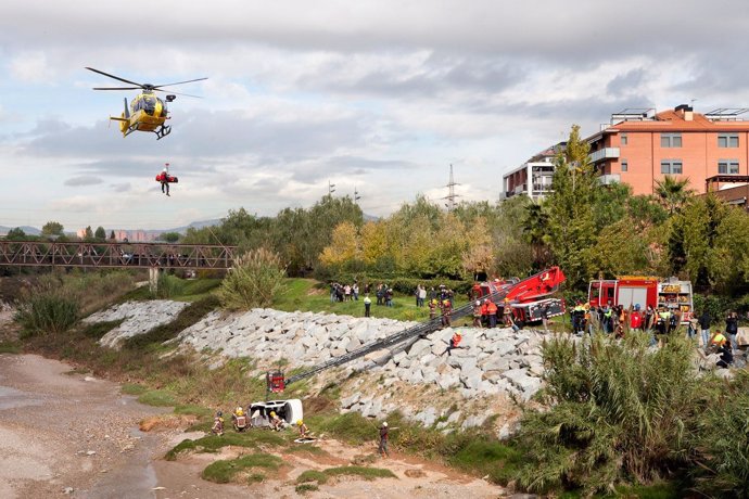Simulacro de inundaciones en el Vallès