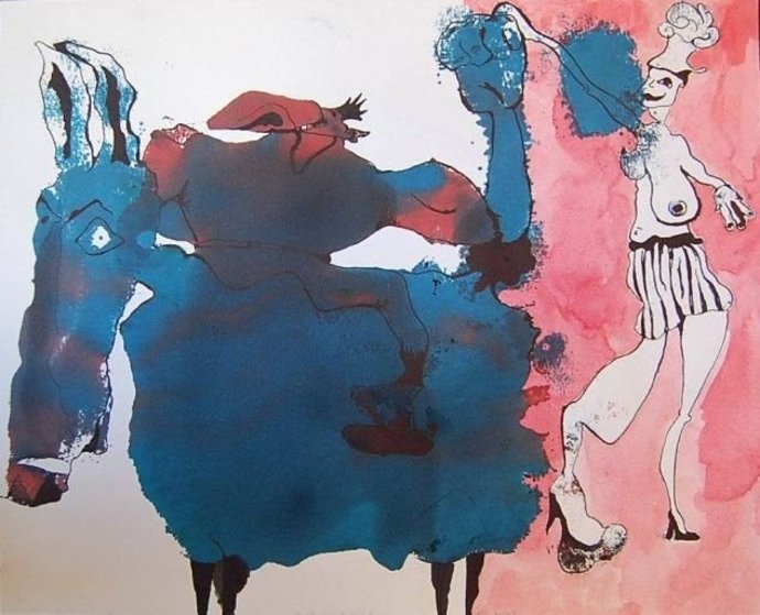 'Hombre Burro Sentado Encima De Un Burro', De Neila Pascual