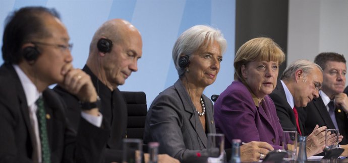 Lagarde, Merkel, Gurría y otros líderes reunidos en Berlín