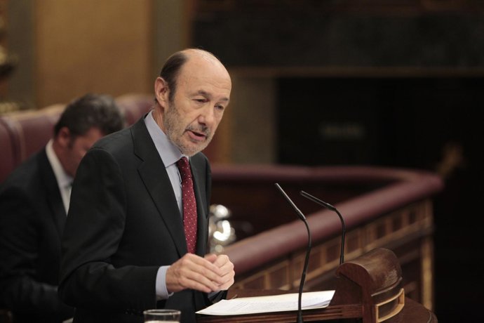 El secretario general del PSOE, Alfredo Pérez Rubalcaba