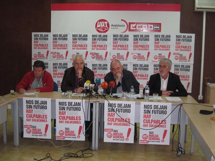 Rueda de prensa de CCOO-A y UGT-A