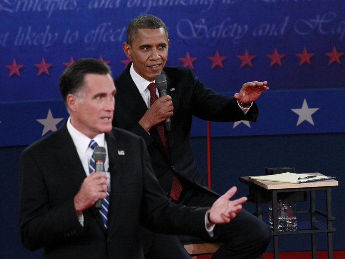 Barack Obama y Mitt Romney