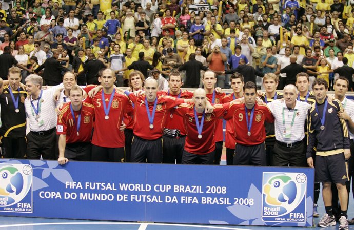 España de fútbol sala en la final del Mundial 2008 de Brasil