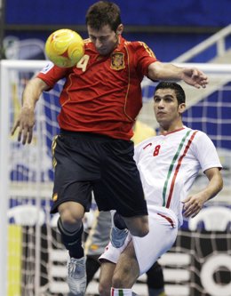 Jordi Torrás en el España - Irán del Mundial 2008 fútbol sala