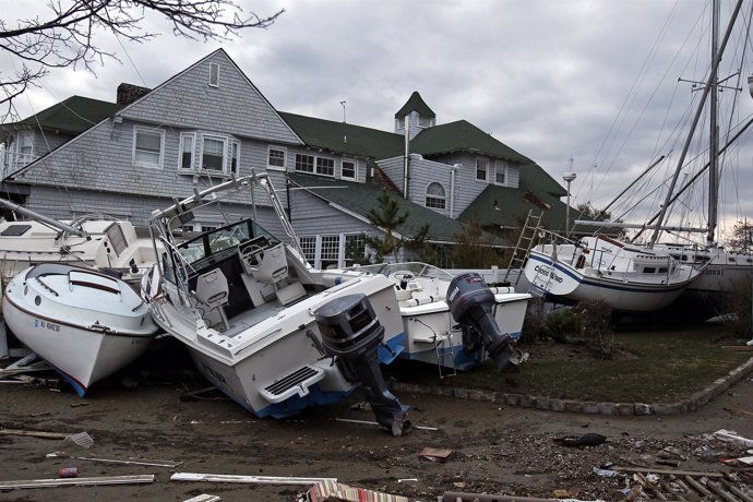 Huracán Sandy a su paso por EEUU