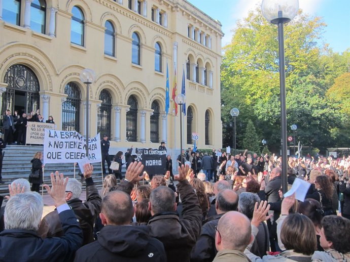 Manifestación de funcionarios